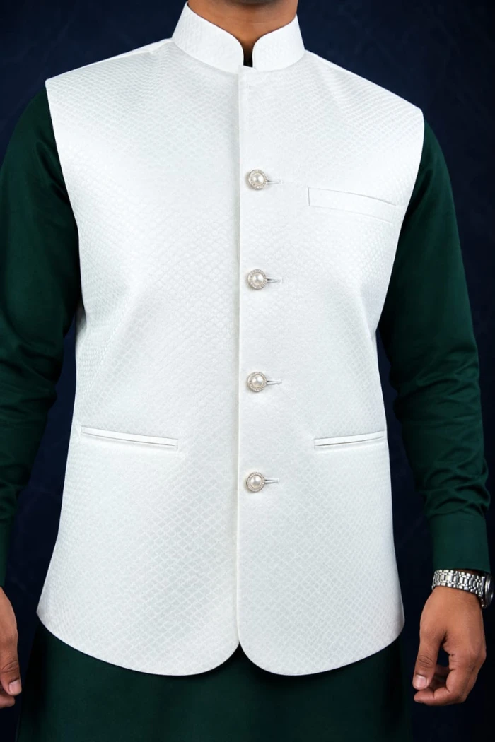 Premium Plain Katan Koti (White)